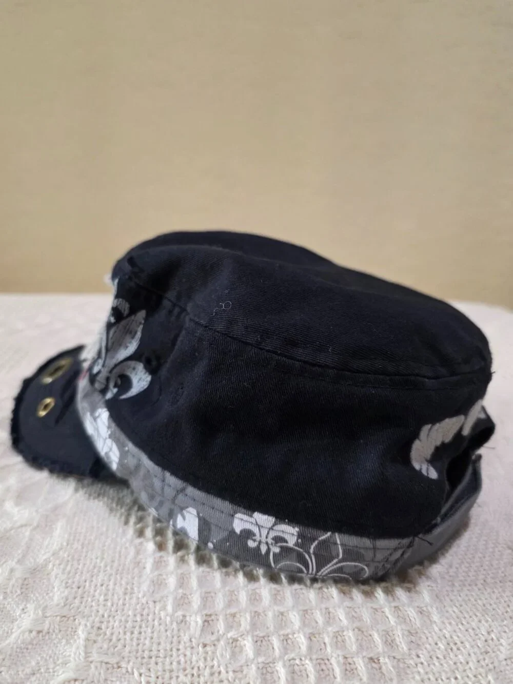 Womens Black New Orleans Rhinestone Flat Top Cute Baseball Ball Cap Hat